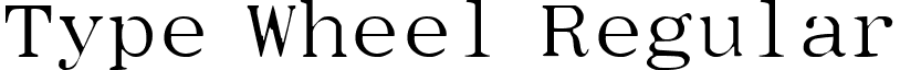 Type Wheel Regular font - TYPEW___.TTF