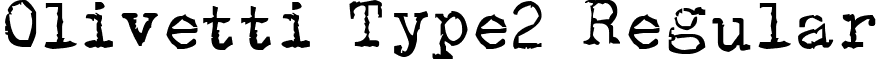 Olivetti Type2 Regular font - Olivetti Type2.ttf