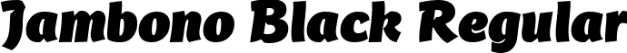 Jambono Black Regular font - jambonoblack.ttf