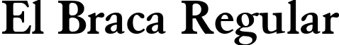 El Braca Regular font - ji-downer.ttf