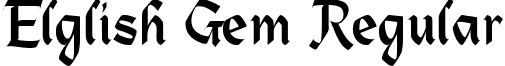 Elglish Gem Regular font - ji-draped.ttf