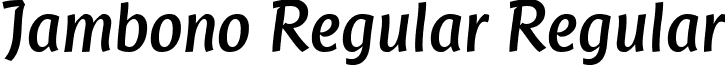 Jambono Regular Regular font - jambonoregular.ttf