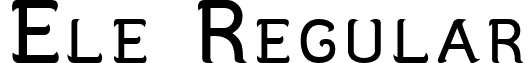 Ele Regular font - ji-dozens.ttf