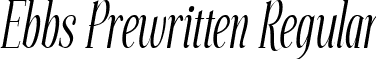 Ebbs Prewritten Regular font - ji-dossed.ttf