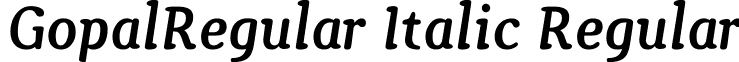 GopalRegular Italic Regular font - gopalregularitalic.ttf