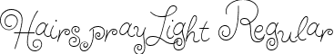 HairsprayLight Regular font - hairspraylight.ttf