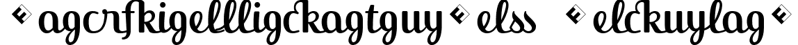 JackieLigatures Regular font - jackieligatures.ttf