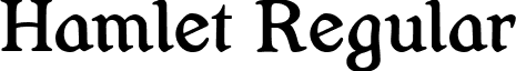 Hamlet Regular font - hamletregular.ttf