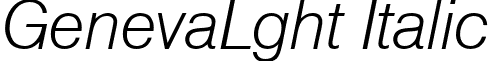 GenevaLght Italic font - genevalghtoblique.ttf