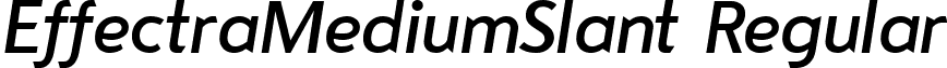 EffectraMediumSlant Regular font - effectramediumslant.ttf