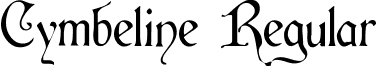 Cymbeline Regular font - cymbeline.ttf