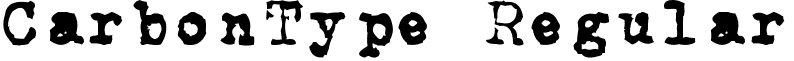 CarbonType Regular font - carbontype.ttf