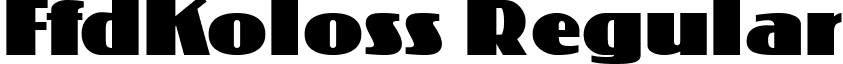 FfdKoloss Regular font - ffdkoloss.ttf