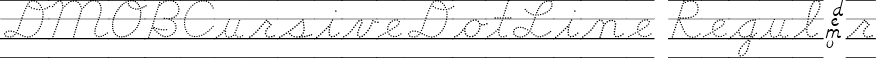 DMOBCursiveDotLine Regular font - dmobcursivedotline.ttf