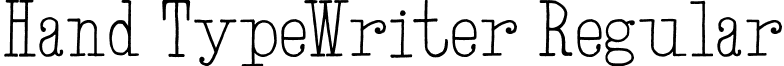 Hand TypeWriter Regular font - Hand TypeWriter.ttf