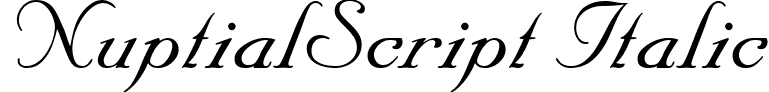 NuptialScript Italic font - unicode.nuptiasi.ttf