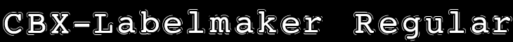 CBX-Labelmaker Regular font - cbx-labelmaker.ttf