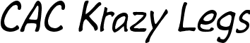 CAC Krazy Legs font - CAC Krazy Legs.ttf