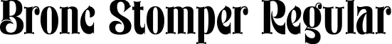 Bronc Stomper Regular font - broncstomper.ttf