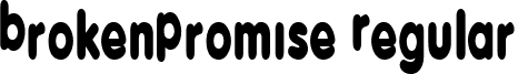 BrokenPromise Regular font - brokenpromise.ttf