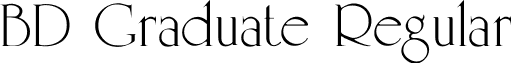 BD Graduate Regular font - bdgraduate.ttf