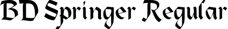 BD Springer Regular font - bdspringer.ttf