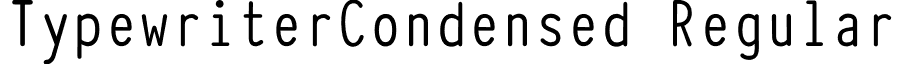 TypewriterCondensed Regular font - typewcond_regular.otf