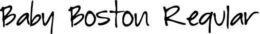 Baby Boston Regular font - babyboston.ttf