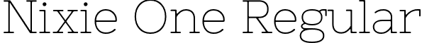 Nixie One Regular font - NixieOne-Regular.otf