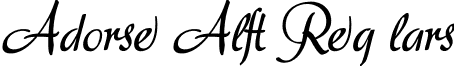 Adore Alt Regular font - adorealt.ttf