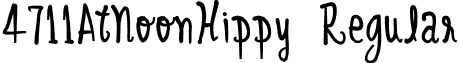 4711AtNoonHippy Regular font - 4711_atnoon_hippy.ttf