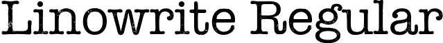 Linowrite Regular font - linowrite.ttf