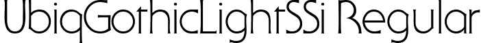 UbiqGothicLightSSi Regular font - ubiqgls_.ttf