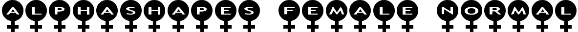 AlphaShapes female Normal font - asfemale.ttf