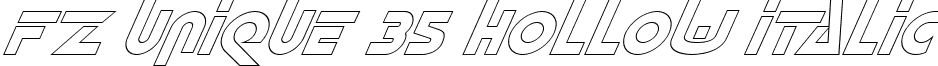 FZ UNIQUE 35 HOLLOW ITALIC font - u35hi.ttf