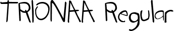 TRIONAA Regular font - trionaa_.ttf