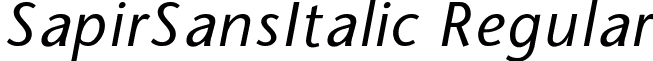 SapirSansItalic Regular font - sapirsa1.ttf