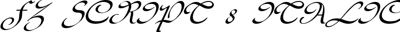 FZ SCRIPT 8 ITALIC font - s8i.ttf