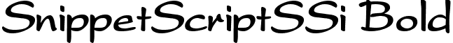 SnippetScriptSSi Bold font - snipssb_.ttf