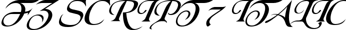 FZ SCRIPT 7 ITALIC font - s7i.ttf