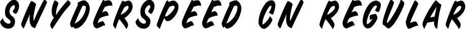 SnyderSpeed Cn Regular font - snyders8.ttf