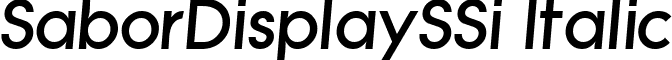 SaborDisplaySSi Italic font - sabodsi_.ttf