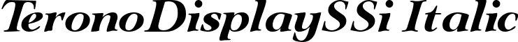 TeronoDisplaySSi Italic font - terodsi_.ttf