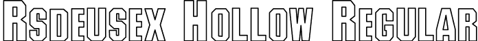 Rsdeusex Hollow Regular font - rsdeuse3.ttf