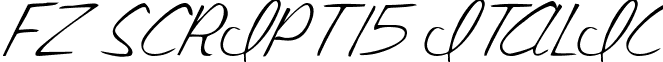 FZ SCRIPT 15 ITALIC font - s15i.ttf