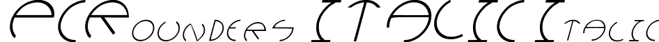 PCRounders ITALIC Italic font - round1.ttf