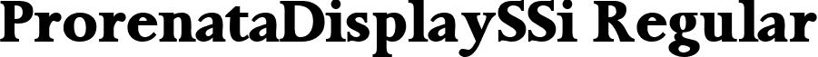 ProrenataDisplaySSi Regular font - prords__.ttf