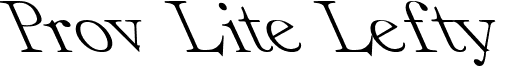 Prov Lite Lefty font - prov__lt.ttf