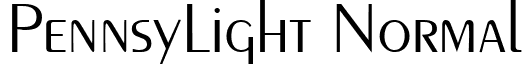 PennsyLight Normal font - penl.ttf