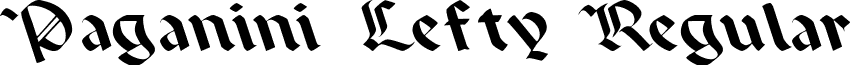 Paganini Lefty Regular font - paglleft.ttf